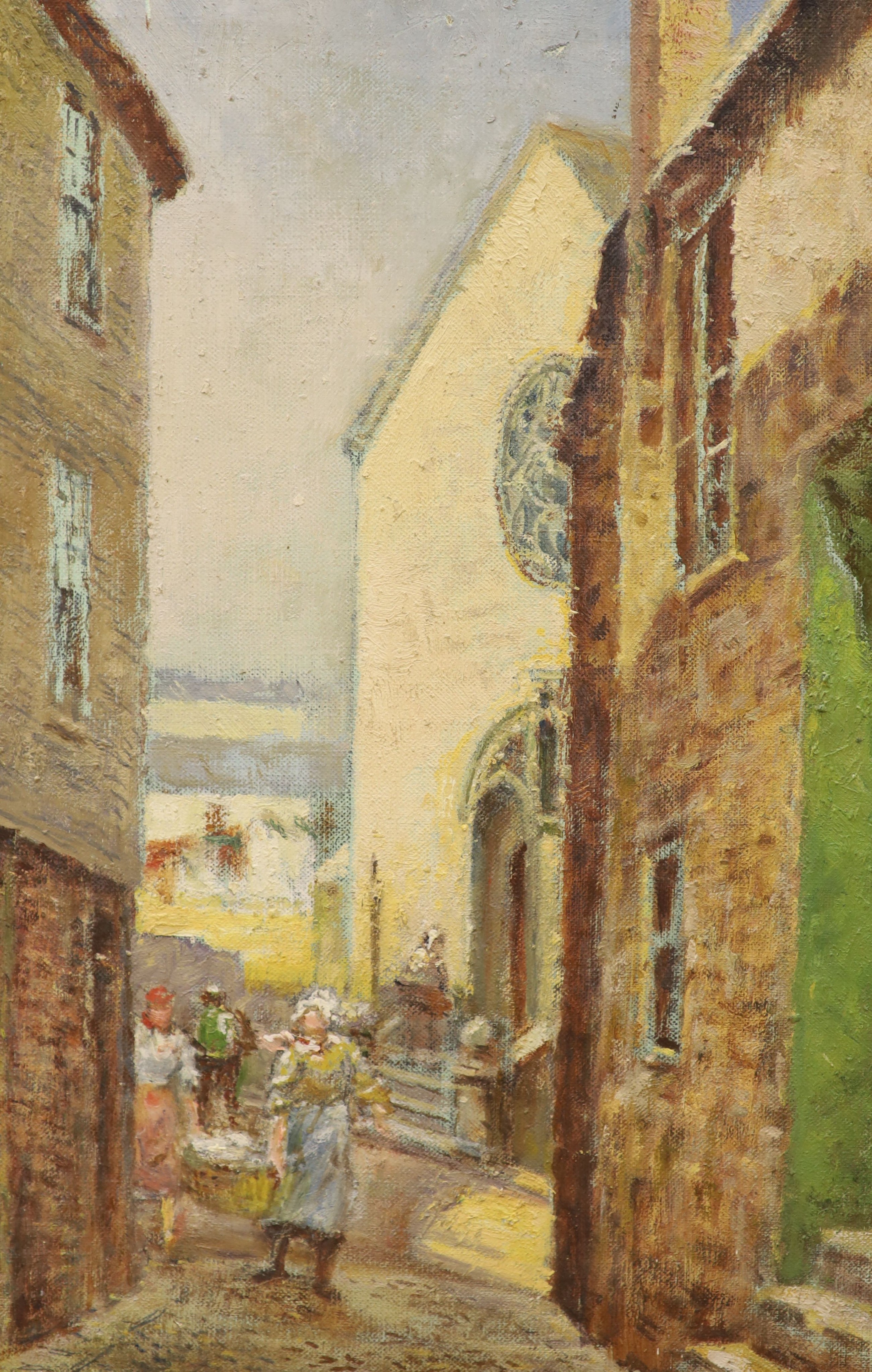 Arthur White (1865-1953), oil on canvas, The Chapel, St Ives, inscribed on the stretcher, 53 x 35cm, unframed
